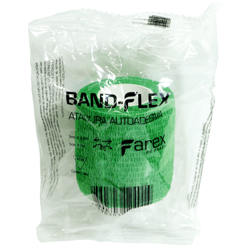 Atadura 5cm Verde Band-Flex Autoadesiva Para Animais Farex